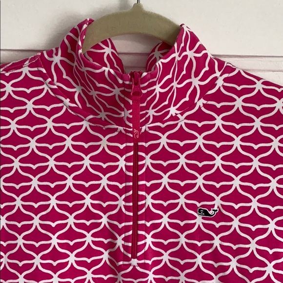 Vineyard Vines 1/4 Zip Pink XS Whale Tail - Picture 6 of 8
